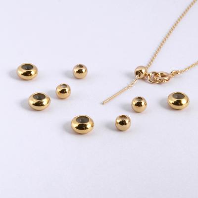 China Fashion and Stylish Bracelet Necklace Making DIY Gold 6mm 8mm Stainless Steel Plug Spacer Positioning Beads for sale