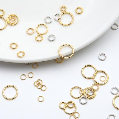 China Fashion And Stylish Customizable Solid Brass Jump Ring Split Ring Connectors For Diy Jewelry for sale