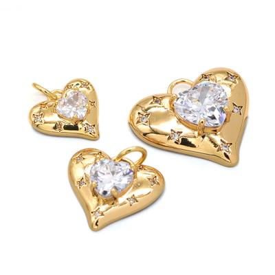 China Fashion High Quality Fashion Style Heart Shaped Gold Plated Frame Jewelry Pendant Eco - Friendly for sale