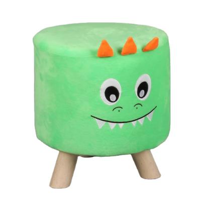 China (Other)Adjustable 3D Deco Kids Foot Stool Ottoman Kids Small Sofa Home Living Green Faux Fur Shoe Sitting Stool for sale