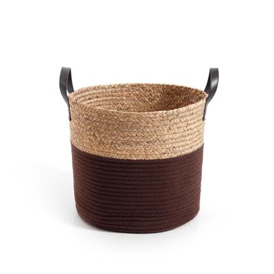 China Pure Natural Vegetable Plankton Materials Clothes Storage Baskets Sustainable Home Decor Storage Basket for sale