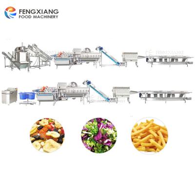 Китай Commercial Vegetable Salad Production Line Vegetable Cutting Washing Dewatering Processing Line продается