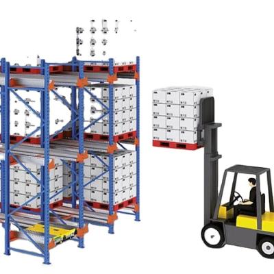 China Warehouse Storage System Q235B Steel Industrial High Quality Cold Storage Shuttle Satellite Racking for sale