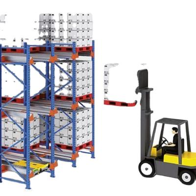 China Industrial Warehouse Storage System FILO Cold Storage Pallet Shuttle Satellite Racking for sale