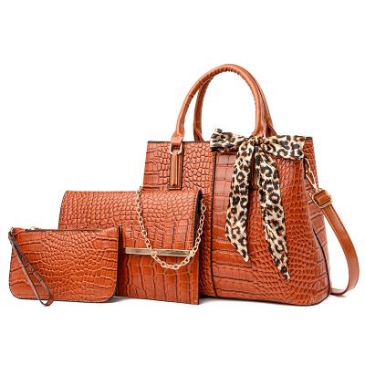 China 2021 new fashion handbag handbag crocodile embossed large bag single shoulder bag for sale