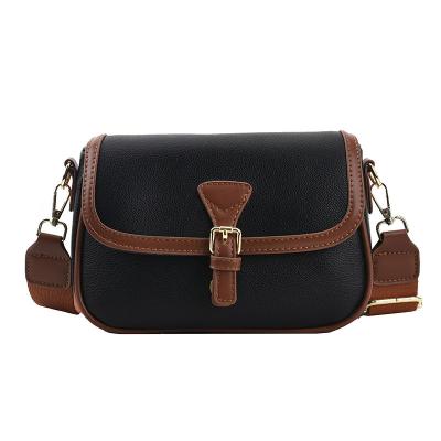 China New Casual PU Handbag Women's Shoulder Messenger Bag Contrast Color Women's Bag 2021 for sale