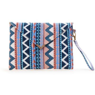 China Fashion Factory Wholesale Women's Fabric Small Solid Color Material Zippers Fashion Clutch Bag Wrist Bag for sale