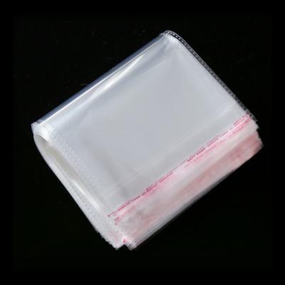 China Recyclable High Transparent Clear OPP Poly Plastic Bag With Self Adhesive Tape Strip for sale