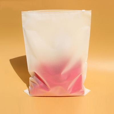 China Wholesale Custom Disposable Plastic T-shirt CPE Zipper Slider Kid's Matte Frosted Zipper Bag Ziplock Pouch for sale