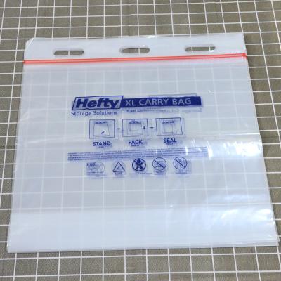 China Recyclable Polysmarts Customize Printing Multi Hole Punched Double-Zipper Carry Bag for sale