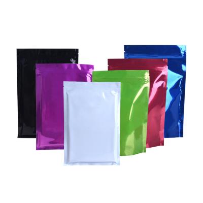 China POLYSMARTS Recyclable Reclosable Zipper Plastic Pearlied Film Printed Packaging 3 Side Seal Zipper Bag% for sale