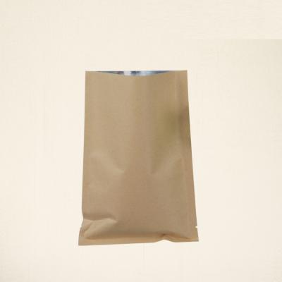 China Recyclable POLYSMARTS Different Size Brown New Design Custom Kraft Paper 3 Sides Seal Kraft Paper Packaging Bag for sale