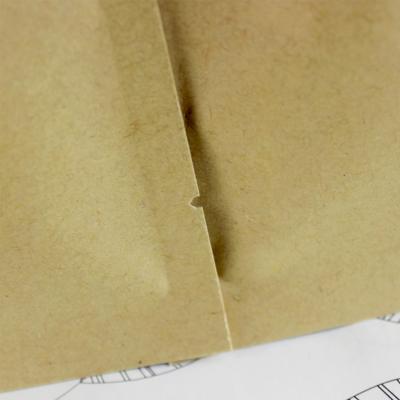 China Recyclable POLYSMARTS Different Size Brown New Design Custom Kraft Paper 3 Sides Seal Kraft Paper Packaging Bag for sale