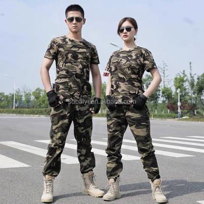 China Polyester/Cotton Anti-static Durable Twill Camouflage Military Army Training Suit Breathable Uniform for sale