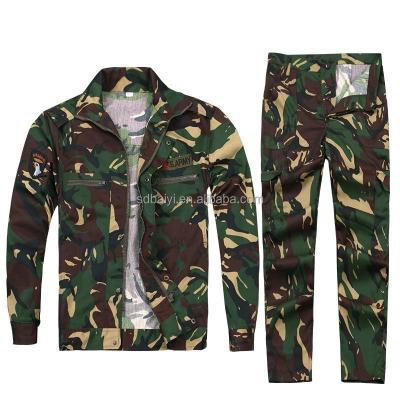 China Custom Made Military Camouflage BDU T/C 65/35 Army Jacket Combat Anti-Static Wholesale Uniform + Breeches Tactics Uniform for sale