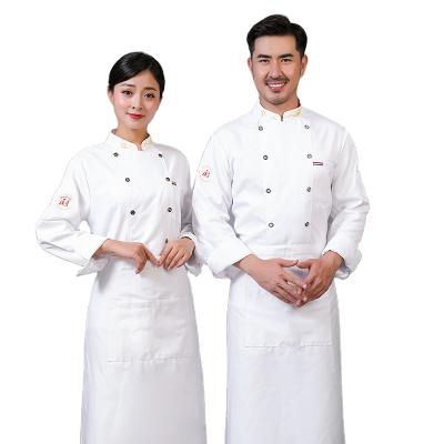 China Wholesale Unisex Restaurant Chef Uniform Coat Breathable Kichen Chef Waiter Uniform for sale