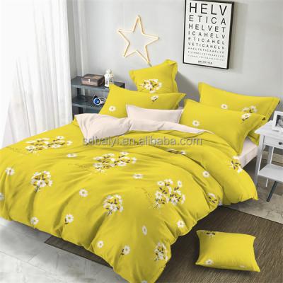 China Disposable 100% Polyester Bedding Set Cotton Comforter Bedding Set Flat Sheet Bedding Set for sale