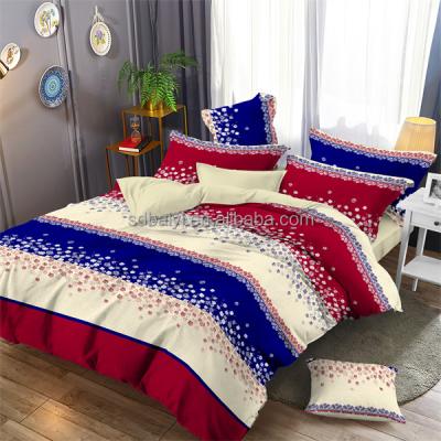 China Anti-pilling Scatter Copy Custom Design Bedding Set Polyester Bed Sheet Duvet Cover Set Luxury 100% Polyester Bed Sheet Set for sale