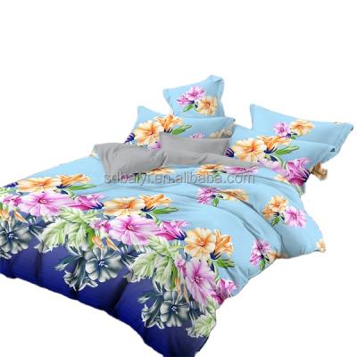 China Custom 100% Polyester Woven Bed Sheet Shrink-Resistant Dispersion Printed Hotel Bed Sheets Fabric For Bedding Set for sale