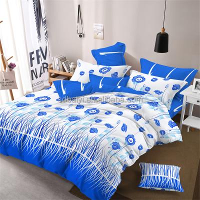 China Wholesale Disposable Polyester King/Queen Polyester Double Sheet Printed Duvet Cover Bedding Set Home Textile for sale