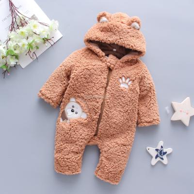 China Lovely Solid Color Embroidery Pattern Children Clothing Unisex Baby Clothes Organic Breathable Soft Overalls Hoodie Newborns for sale