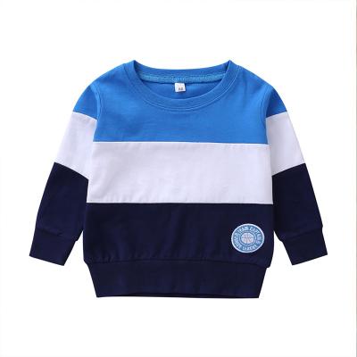 China Anti-wrinkle spring autumn boys cotton pullover custom kids crewneck plain sweatshirt for sale