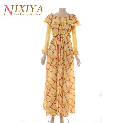 China Wholesale Factory Price Anti-Static Off Shoulder Women Clothes Woman Summer Fashion Long Casual Dress for sale