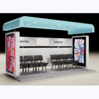 China New style modern cabana for street furniture with tempered glass for sale