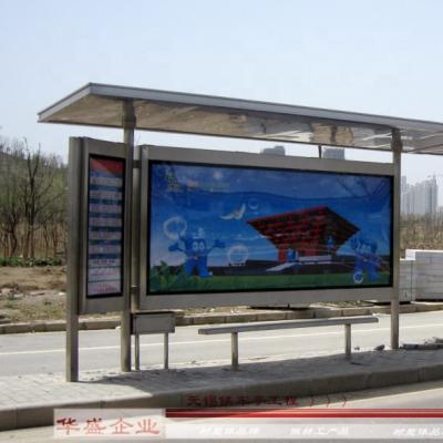 China Modern Outdoor Waterproof Bus Station With Advertising Light Box for sale