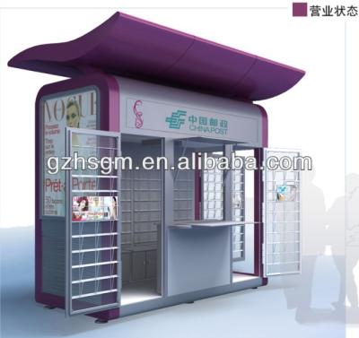 China High Quality Outdoor Waterproof Metal Prefab Street Metal Retail Kiosk for sale