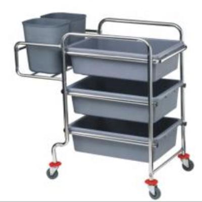 China None a stainless steel cart for buckets and pans for sale