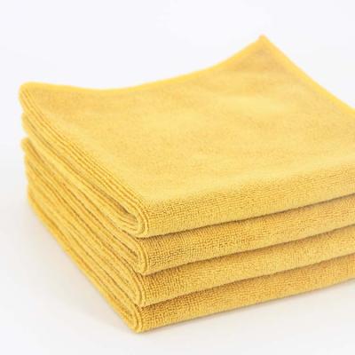 China Durable High Quality Strong Absorbent Micro Fiber Yellow Rag Cloth for sale