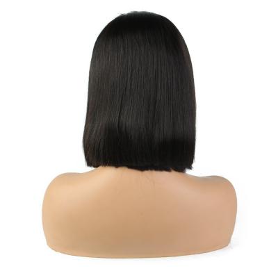 China Straight 180% Density Short Lace Front Wigs Bob T-Part Lace Wig Virgin Cuticle Aligned Brazilian Bobs Hair Wig Pelucas Humanas 180 for sale