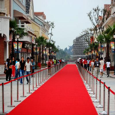 China Needle Punch Floor Runner Reversible Modern Non Woven Red Carpet For Stage Show for sale