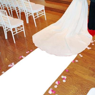 China Wedding Aisle Runner White Logo Anti Stain Resistant Custom Floor Mat Skid Decoration Mat For Events for sale