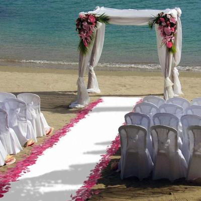 China Stain Resistant Commercial Event Disposable Wedding Stage Decor Upholster White With Film for sale