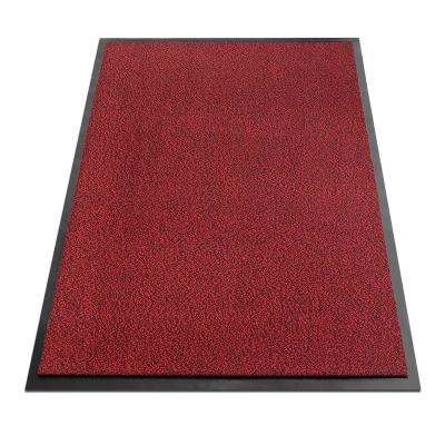 China Washable Custom Design Anti-Slip Logo Indoor Outdoor Doormat Pvc Backing Mat for sale