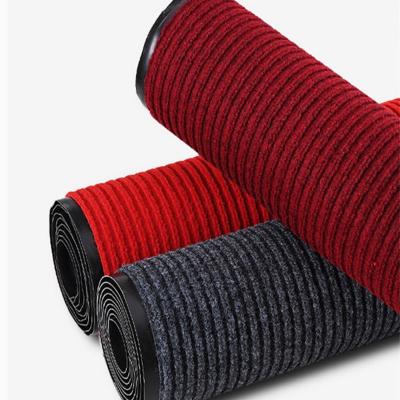 China Washable Lined Double Floor Mat Entrance PVC Anti-Slip Door Mats Outside for sale