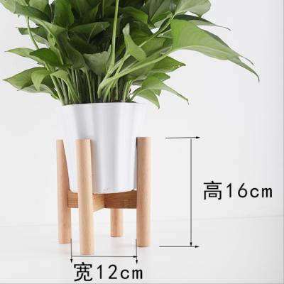 China Shusenlin 16Cm Non-refillable Square Wooden Flower Pot Stand For Crystal Display for sale