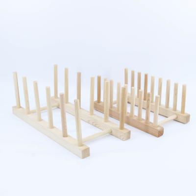 China Hot Selling Practical Household Wooden Dish Rack Europe Wooden Drain Rack Shelf for sale