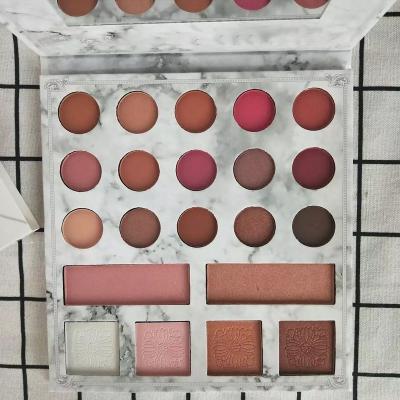 China Sunscreen Make Your Own Brand Trendy 21 Colors Marble Disc High Pigment Eyeshadow Professional High Quality Eyeshadow Palette for sale