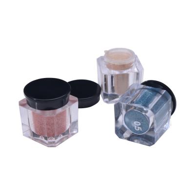 China Waterproof Custom Label Chrome Pigments Loose Powder Glitter Shimmer Monochromatic Single Eyeshadow for sale