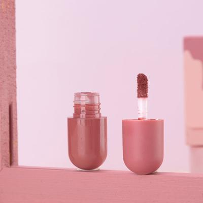 China Sunscreen 5 Colors During Makeup Lipstick Mini Capsule Sexy Matte Nude Lip Gloss Mini Liquid Lipstick for sale