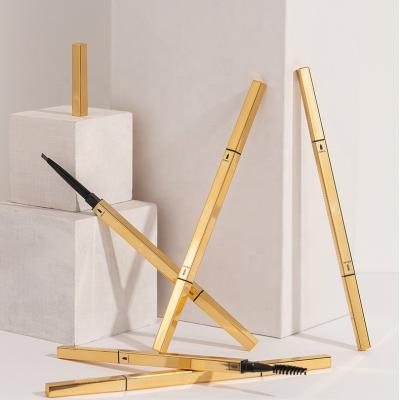 China Original Natural Light Luxury Waterproof Eyebrow Pen Eyebrow Pencil Slim Waterproof Eyebrow Pen Package Feature Weight Stick Shape Type Gold for sale