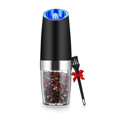 China Sustainable Kitchen Instrument Salt and Pepper Grinder Stainless Steel Automatic Gravity Induction Electric Salt Grinder for sale