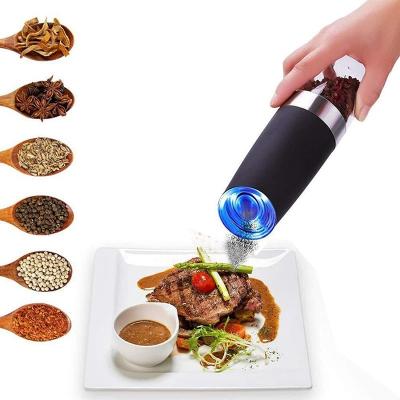 China Battery Operated Battery Operated Automatic Black Pepper Salt Grinder Gravity Electric Salt Grinder for sale