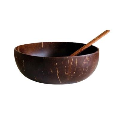 China High Quality Sustainable Natural Coconut Shell Bowl Natural Organic Coconut Bowls with Spoon and Fork Natural Coconut Bowl for sale