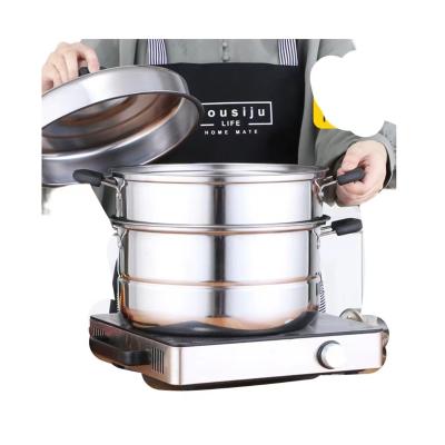 China New Style Sustainable Chinese Hot Selling Kitchen Restaurants 2/3 Layer Stainless Steel Cooking Hot Food Steamer for sale