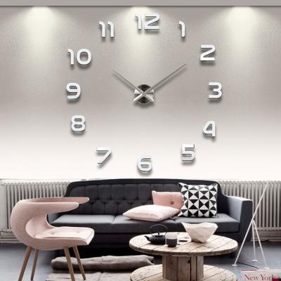 China Hot Selling DIY Digital Wall Clock Modern Design Antique Style Decorative Acrylic Mirror Home Wall Clock for sale