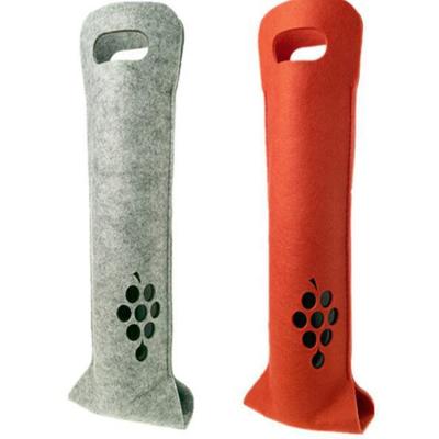 China Eco Friendly Custom Portable Felt Wine Bottle Bag Wine Bottle Protector Sleeve Bag for sale